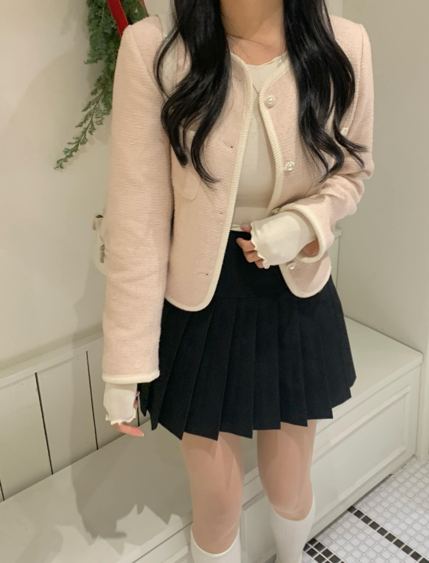[MADE🎀/당일발송🤍] 슈어 리본 플리츠 스커트 (2col) 상세 이미지 44