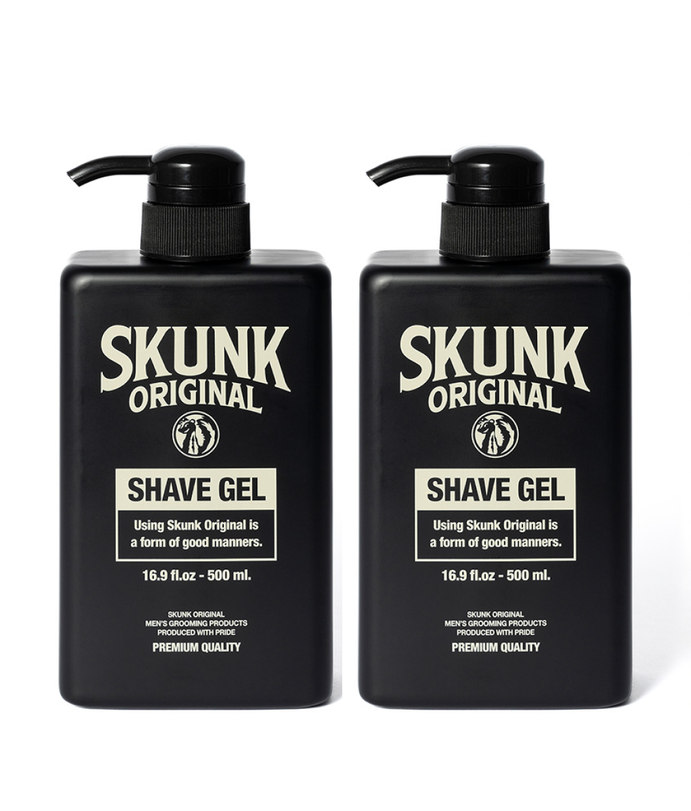스컹크오리지날 클리어 바버샵 쉐이빙젤 남자면도 스킨케어 쉐이빙부스터 500ml, 2개 - 상품 이미지