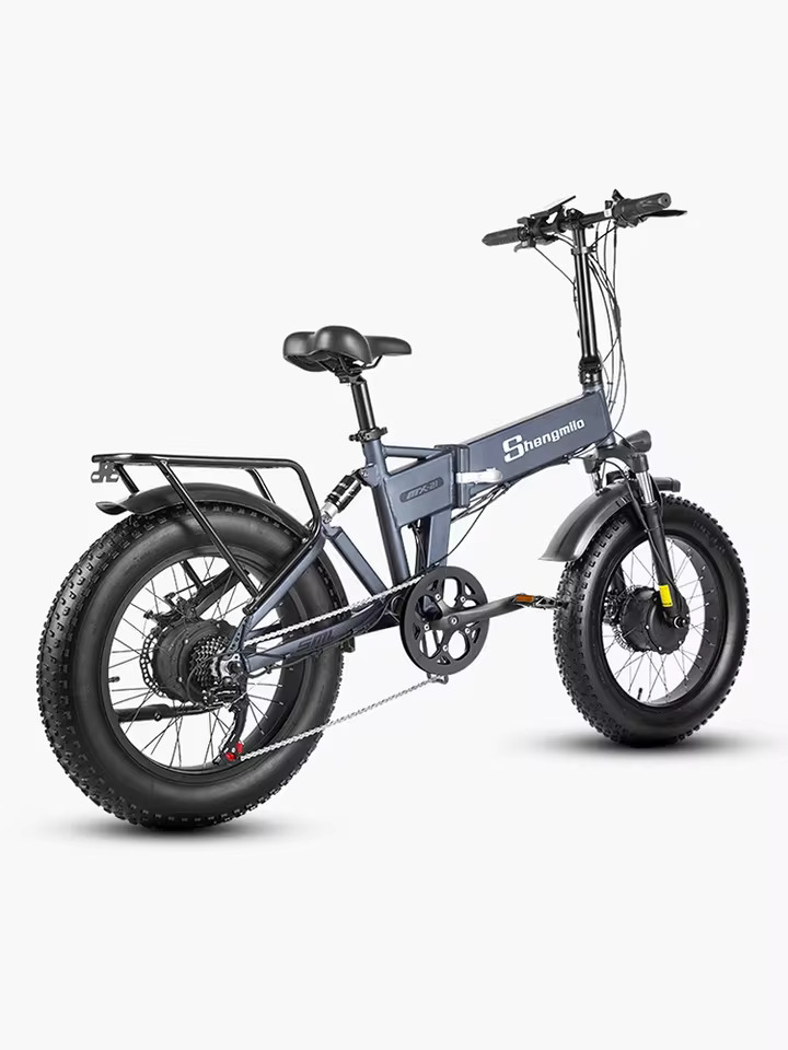 전동 배달용 경량 기본형 마실용 미니벨로 휴대용 듀얼 모터 전기 자전거 2000W Shengmilo MX21 48V21AH 26x4 인치 팻 타이어 산악 : 뉴-제로