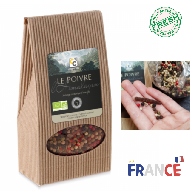 콤투아 유기농 5색 통후추 125g comptoir 블랙 레드 그린 핑크 화이트 페퍼 - 상품 이미지