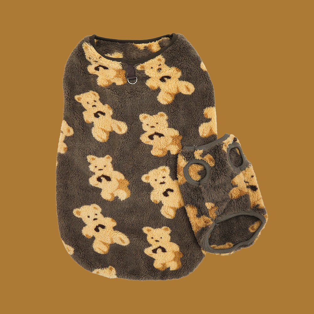 강아지후리스 뽀글이 조끼 중형견 대형견후리스 겨울옷