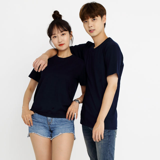 (14color)20수라운드 곤색반팔티셔츠 가게식당 단체유니폼 홀서빙복 - 상세 이미지 2