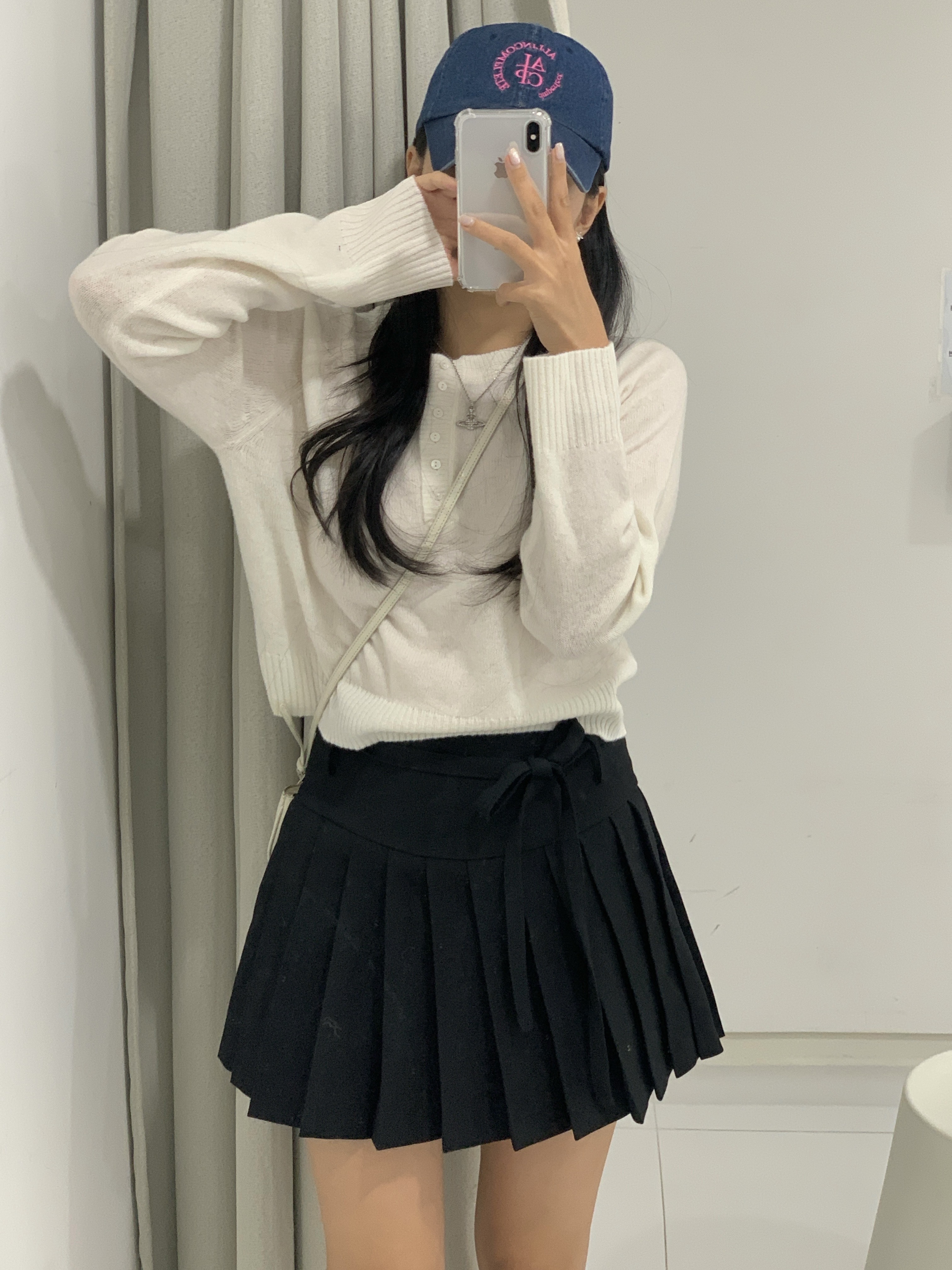 [MADE🎀/당일발송🤍] 슈어 리본 플리츠 스커트 (2col) 상세 이미지 24
