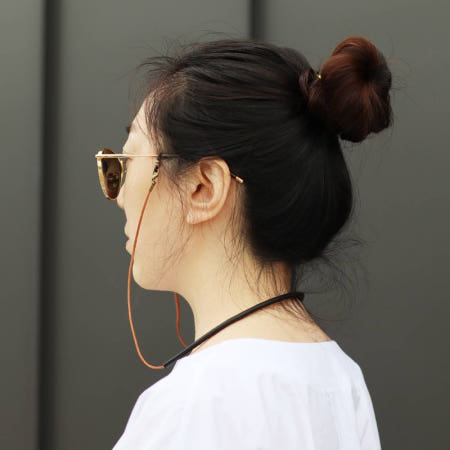 (에픽스토어) 에치펠레 가죽끈을 블랙가죽으로 감싼 안경줄 교체형 추가고리증정