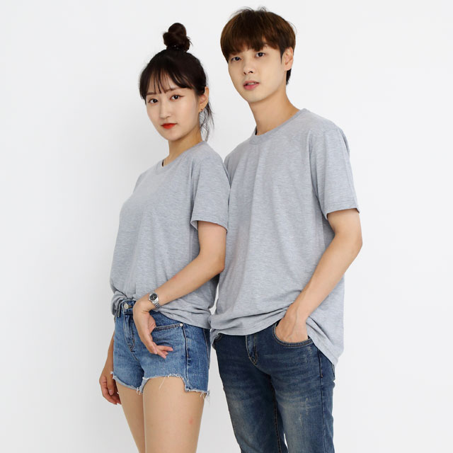 (14color)20수라운드 멜란지반팔티셔츠 가게식당 단체유니폼 홀서빙복 - 상세 이미지 5