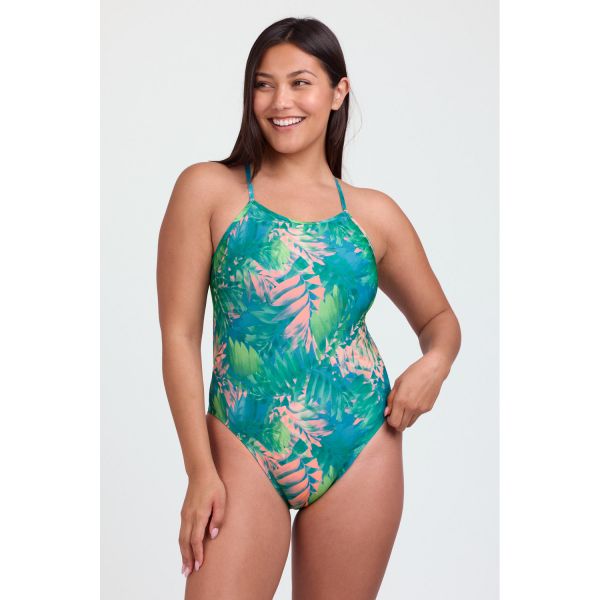 졸린 브랜든 루아우 러브 원피스 강습용 실내 수영복 Jolyn Brandon 2 Swim Onesie (prints) - Luau Love - 메인 이미지