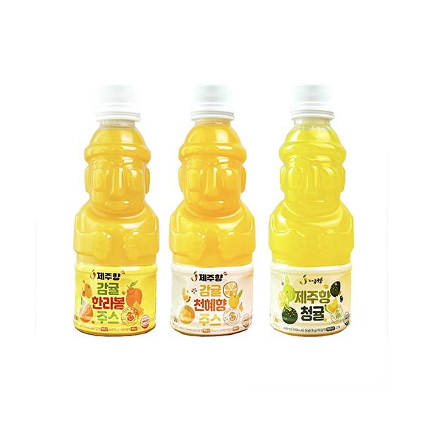 제주감귤주스 착즙 3종 제주향 여행선물 기념품 귤하르방 330ml 3개 : 칠자백성