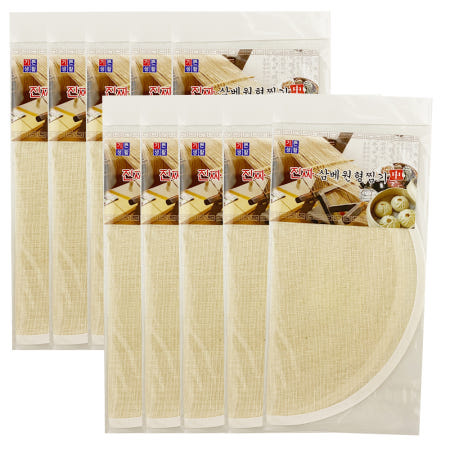 (에픽스토어) 국산 천연 삼베 찜기(원형 중29) x(10개) 찜시트 찜판