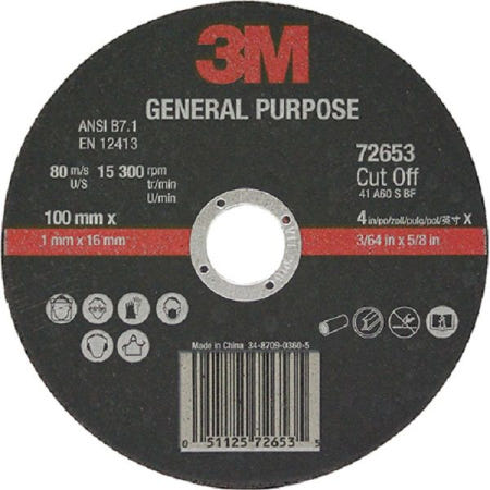 3M 절단석 4(in)105mm (박형 72653) 보급형(105-1-16mm) 25장