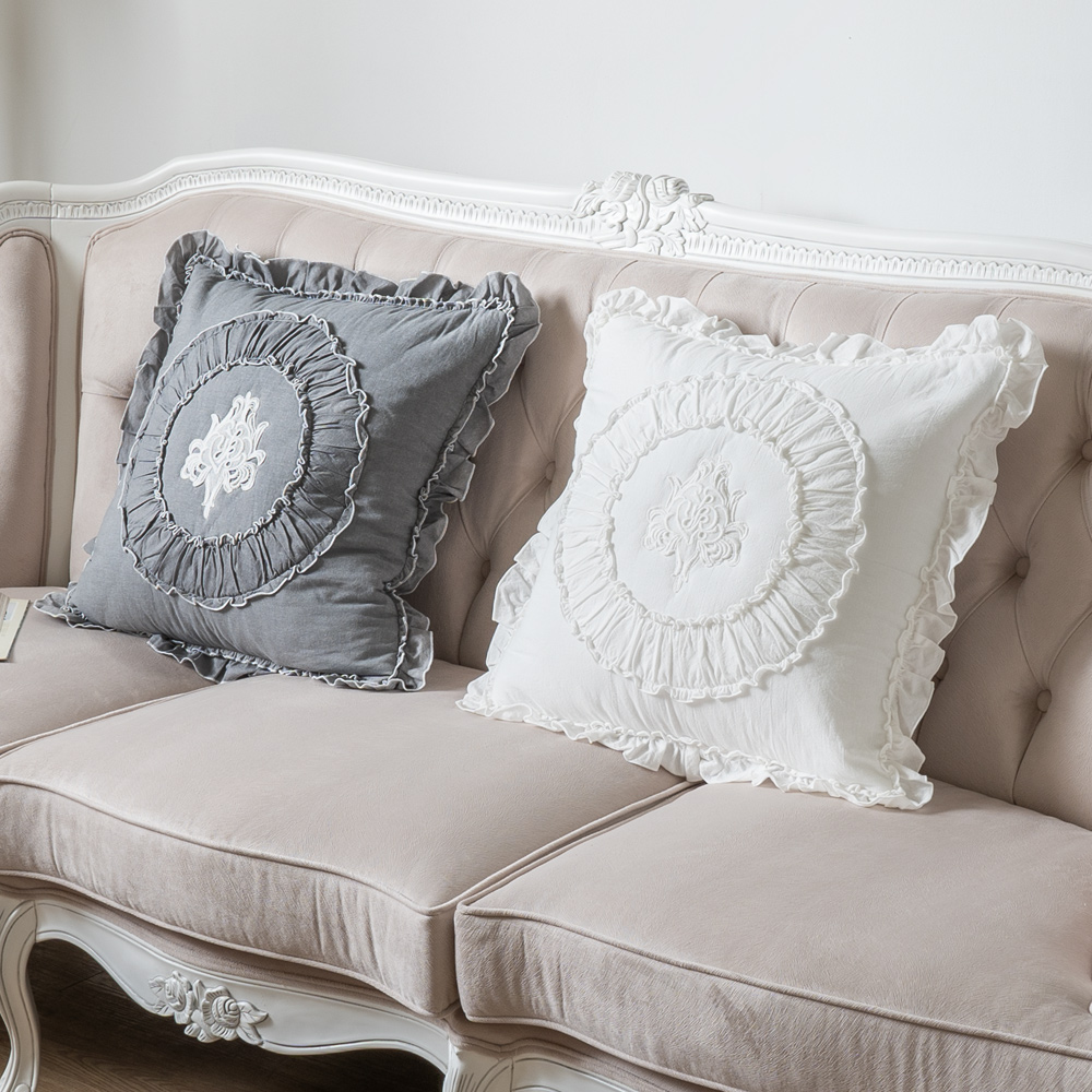 프렌치 거실 북유럽 쇼파 쿠션 커버 순면 인테리어 1.화이트(솜X), 50cm x 50cm