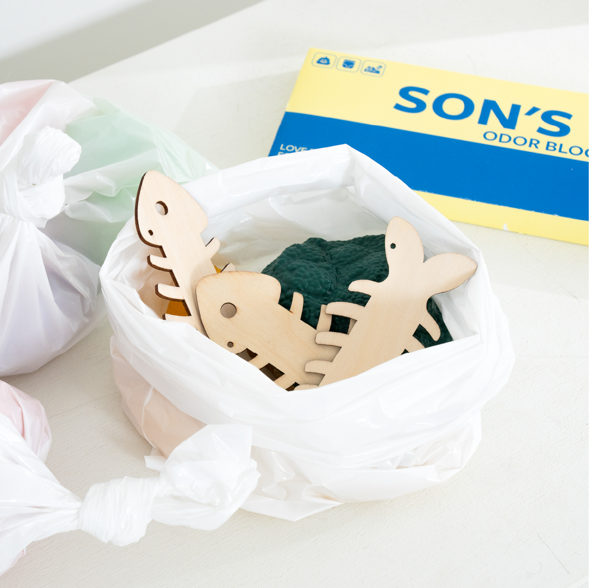 쏜쓰백 고양이 냄새차단 무향 배변봉투 100매 XS