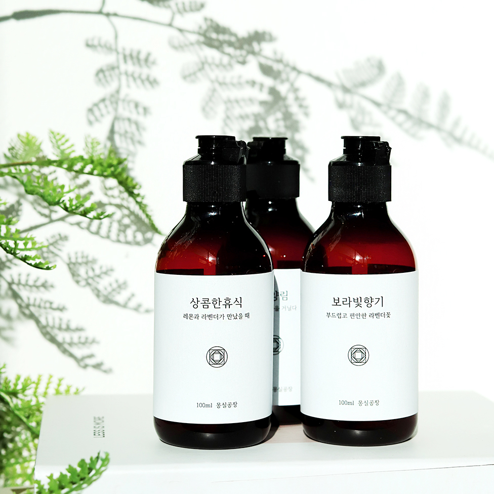 몽실공장 화장실방향제 집향기 드레스룸 욕실 원룸 방향제 리필 100ml 상콤한휴식 - 상품 이미지