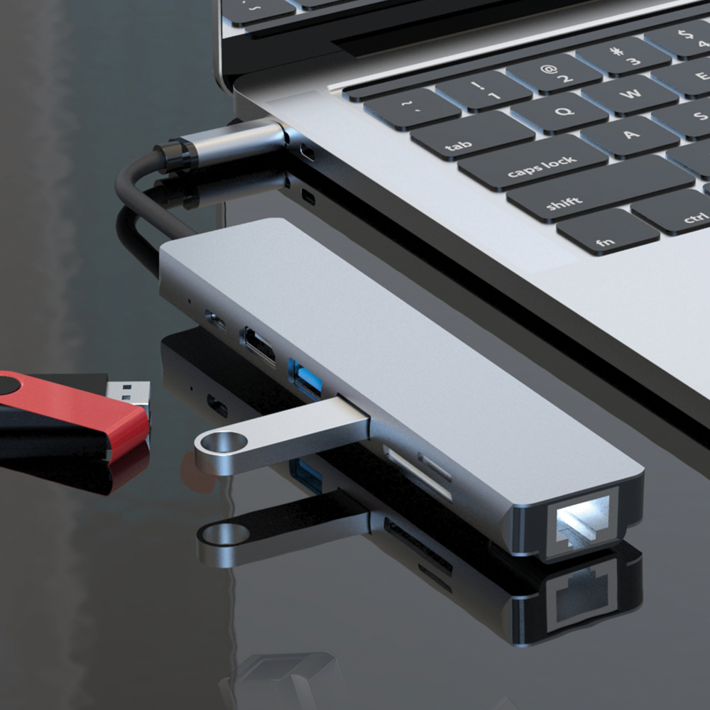 아모란나 USB C타입 허브 PC 노트북 맥북 충전 8포트 멀티허브 - 상세 이미지 4
