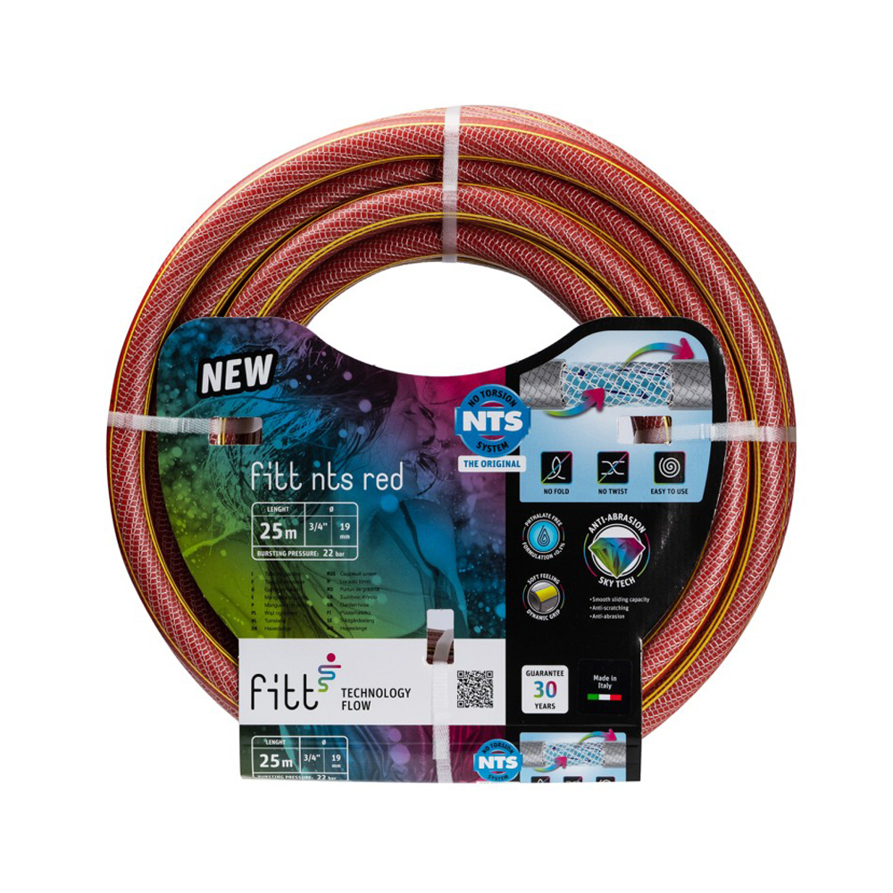 FITT NTS red 25M 고압호스 6겹 내경19mm 22bar 녹조방지 - 상품 이미지