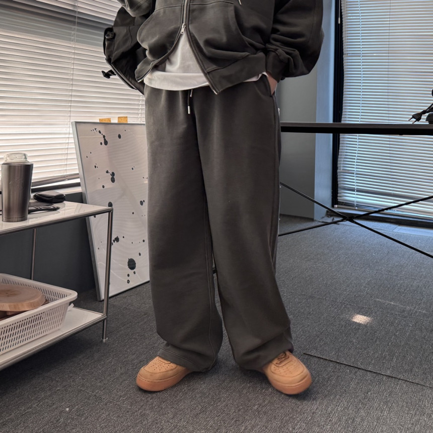 [SET] 남자 커플 오버핏 피그먼트 후드집업 스트링팬츠 트레이닝 셋업 세트 3color 상세 이미지 76