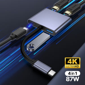 아모란나 C타입 듀얼 모니터 분배기 HDMI 컨버터 MST 허브 4in1 개봉기 | 실사용 후기 - 상품 이미지 2