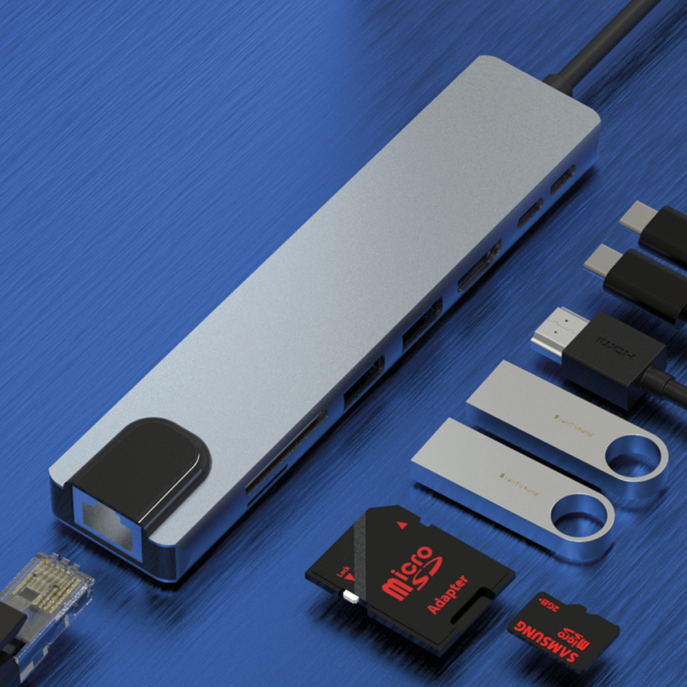 아모란나 USB C타입 허브 PC 노트북 맥북 충전 8포트 멀티허브 - 상세 이미지 5