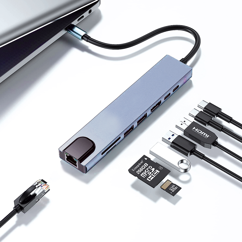 아모란나 USB C타입 허브 PC 노트북 맥북 충전 8포트 멀티허브 이미지 7