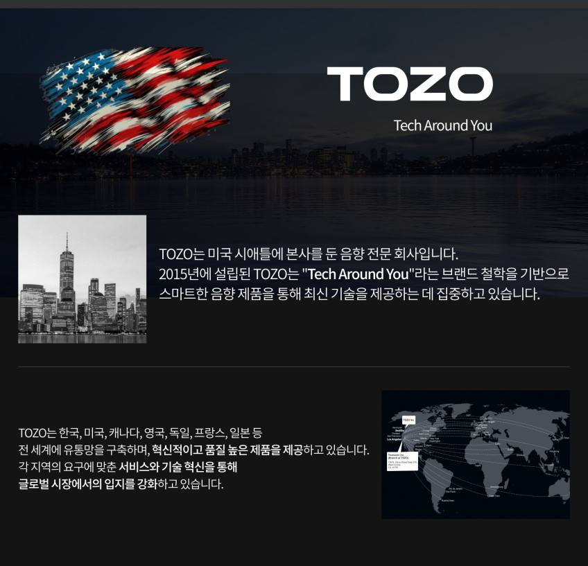 TOZO 오픈라임 AI 이어링 오픈형 블루투스 무선 이어폰 러닝 귀걸이 귀찌 T13064 판매처 상세 정보 이미지 2