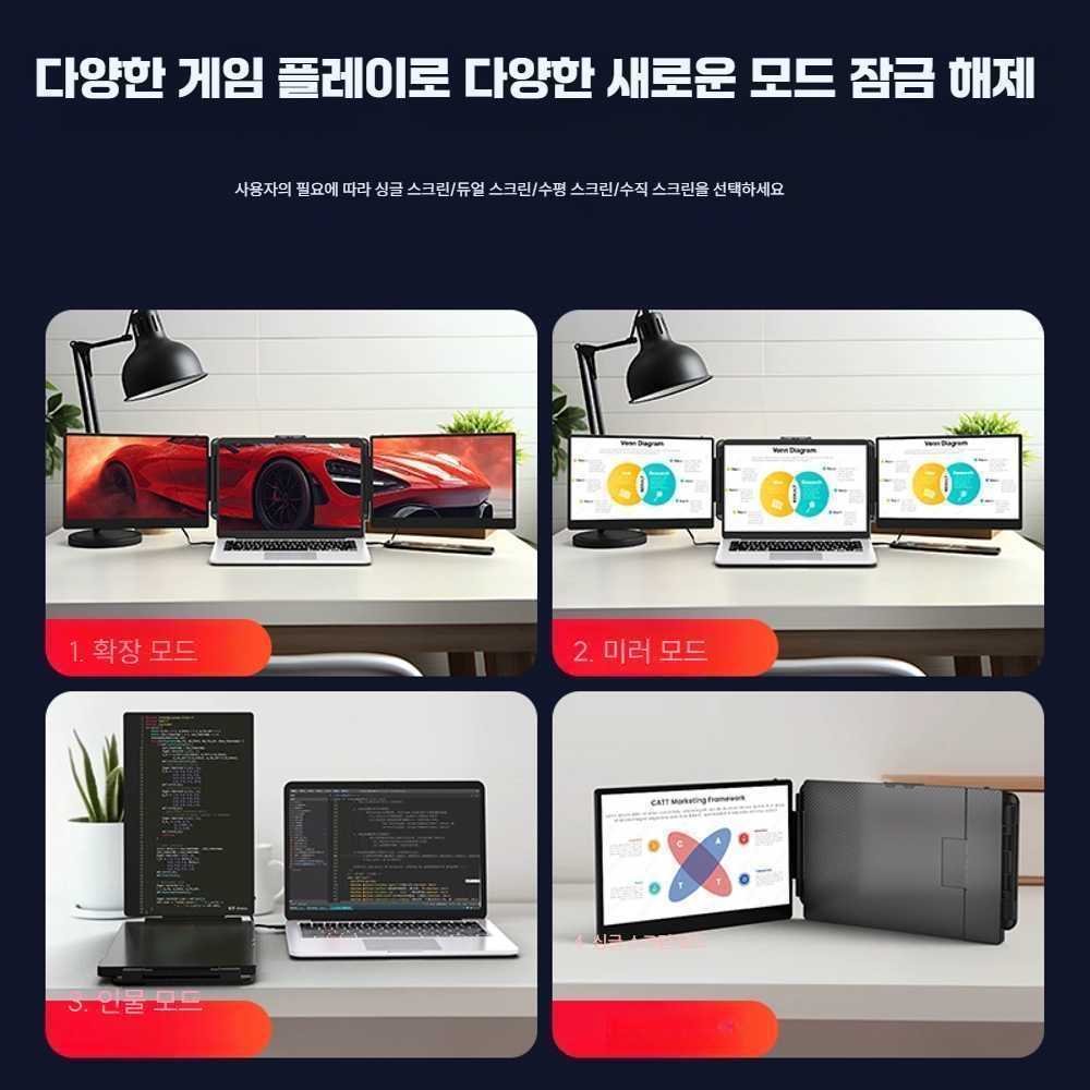 고캠프 노트북화면확장 확장 디스플레이 모니터 14인치 단일 스크린 Z1 - 상세 이미지 4