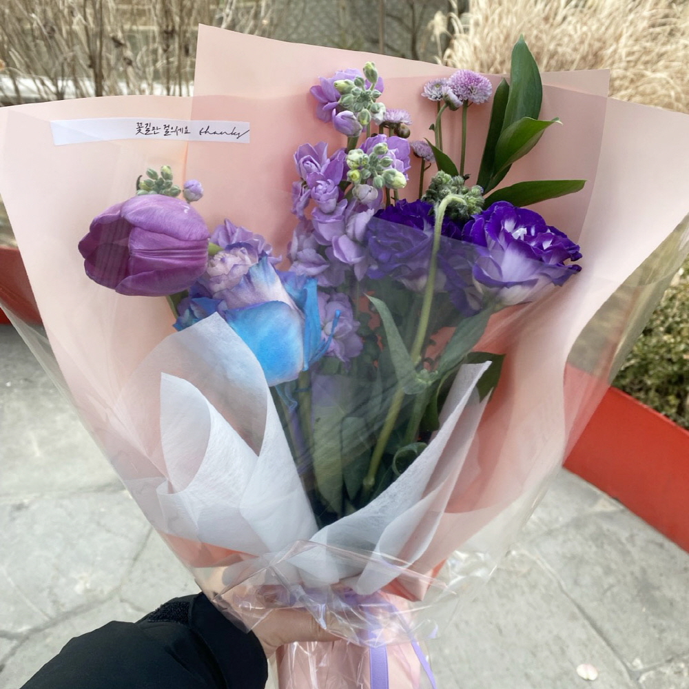 졸업 생일 기념일 색감지정 소형 꽃다발 꽃배달 싼곳 생화택배