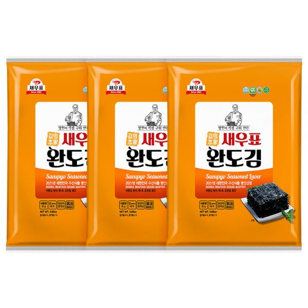 새우표 완도 도시락김 25g × 3개 : 굳데이몰