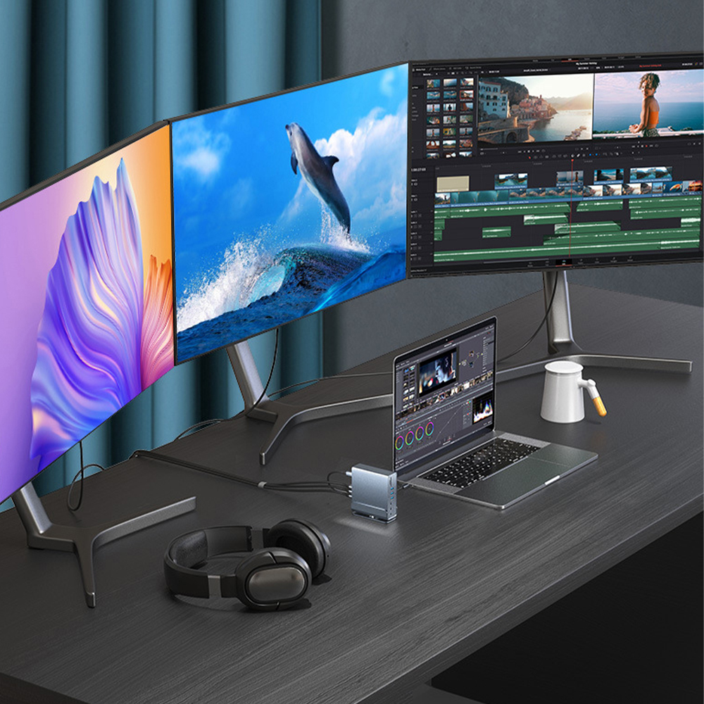 15in1 USB4 C타입 멀티 허브 독 노트북 도킹스테이션 썬더볼트 호환