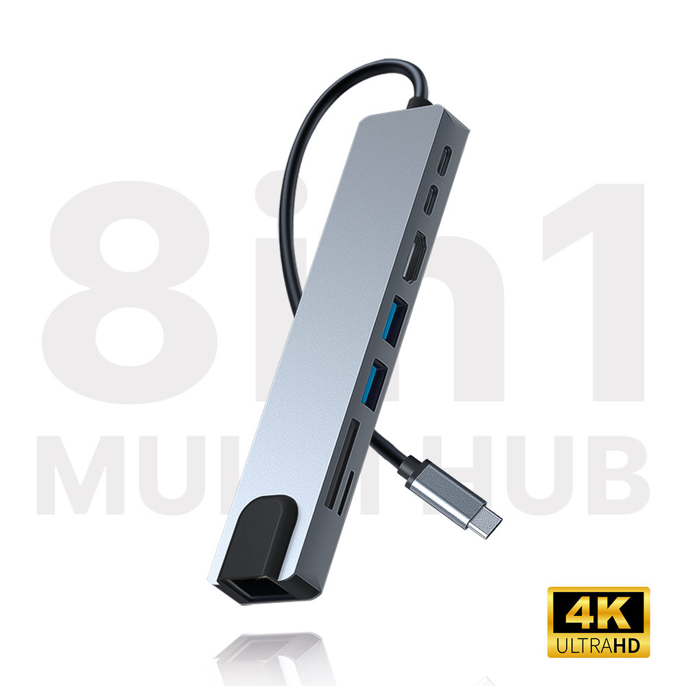 아모란나 USB C타입 허브 PC 노트북 맥북 충전 8포트 멀티허브 - 상세 이미지 2
