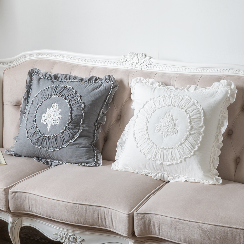 프렌치 거실 북유럽 쇼파 쿠션 커버 순면 인테리어 1.화이트(솜X), 50cm x 50cm