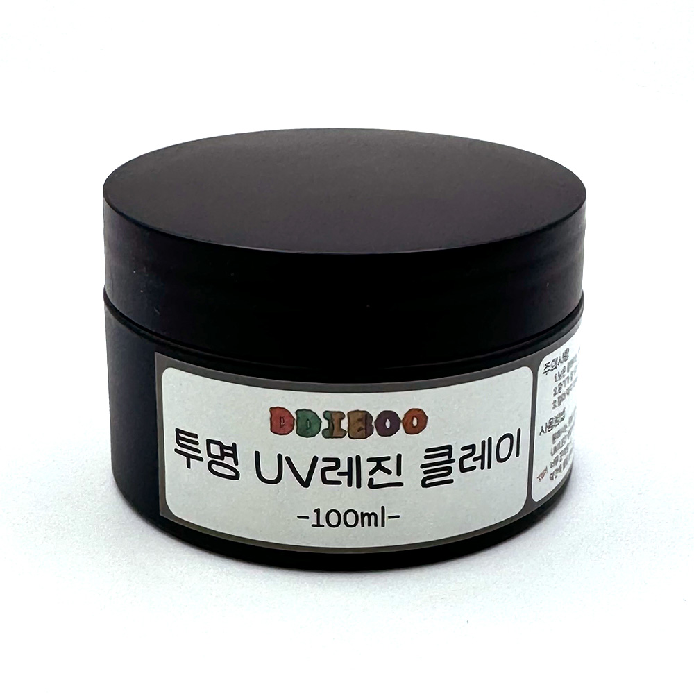 투명 UV 클레이 100g 투명 레진 점토 네일 아트 엠보젤 뉘앙스젤 쪼물젤 말랑젤 - 상품 이미지