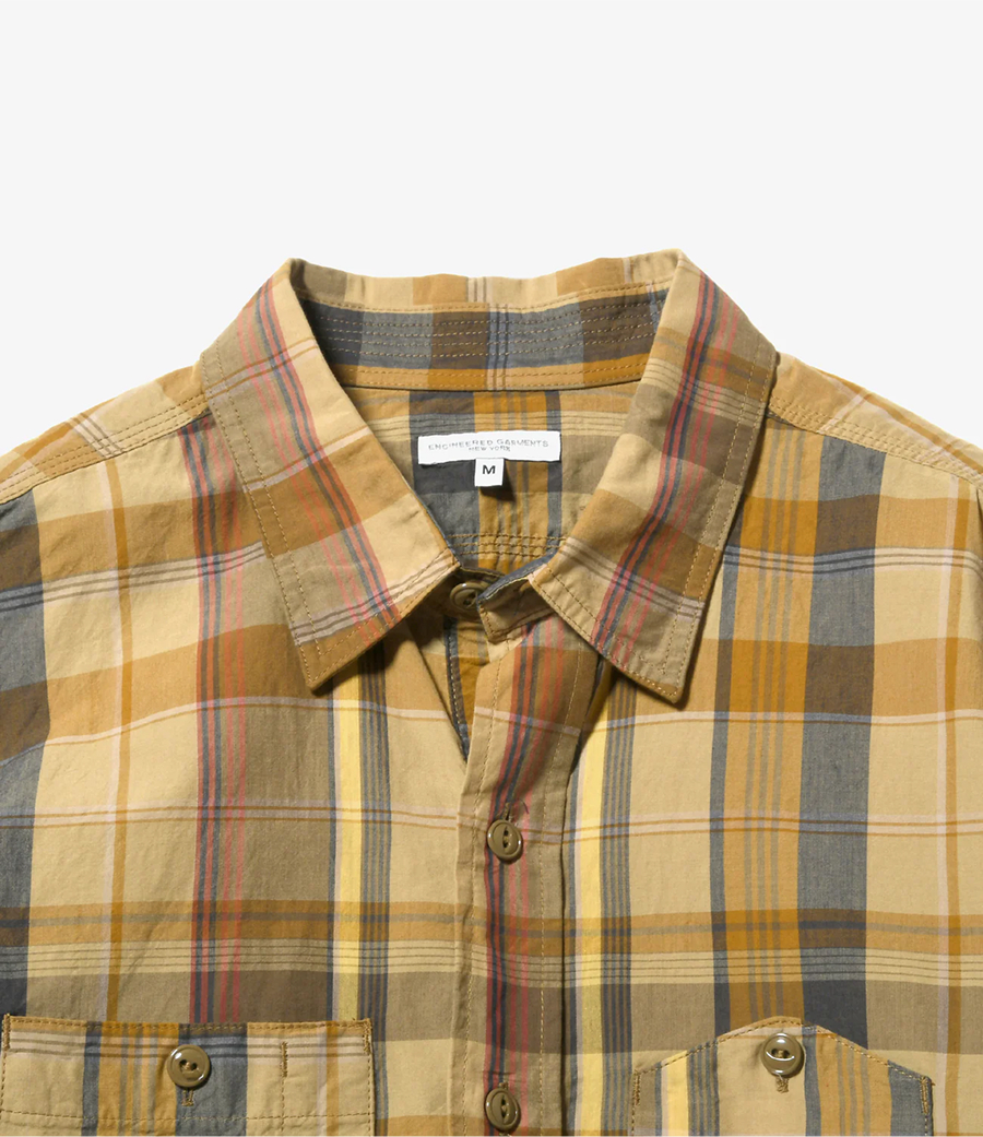 [국내배송] 엔지니어드가먼츠 워크 셔츠 - Madras Plaid QT027 - 상세 이미지 3
