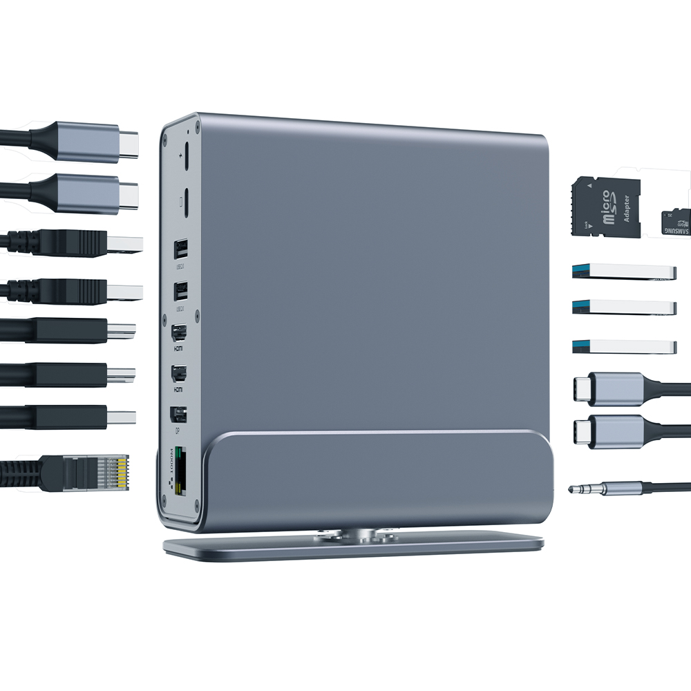 15in1 USB4 C타입 멀티 허브 독 노트북 도킹스테이션 썬더볼트 호환
