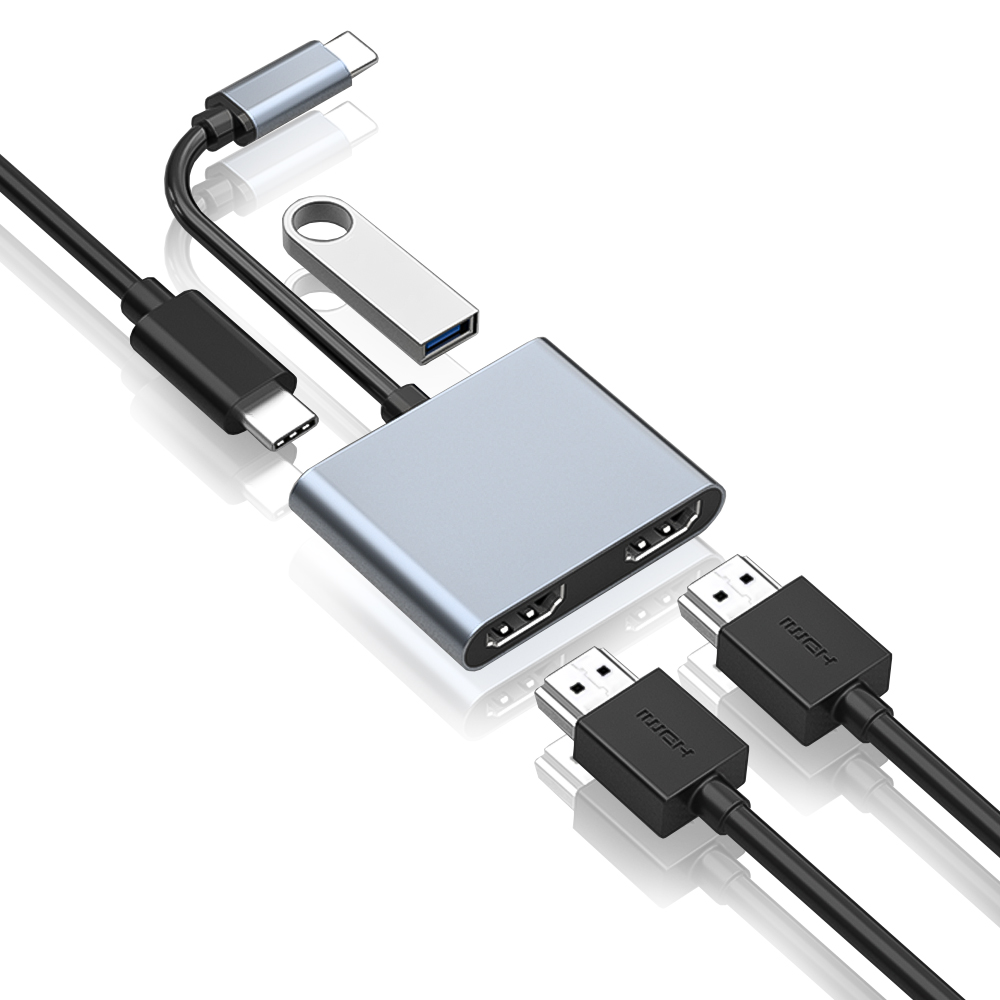 아모란나 C타입 듀얼 모니터 분배기 HDMI 컨버터 MST 허브 4in1 이미지 4