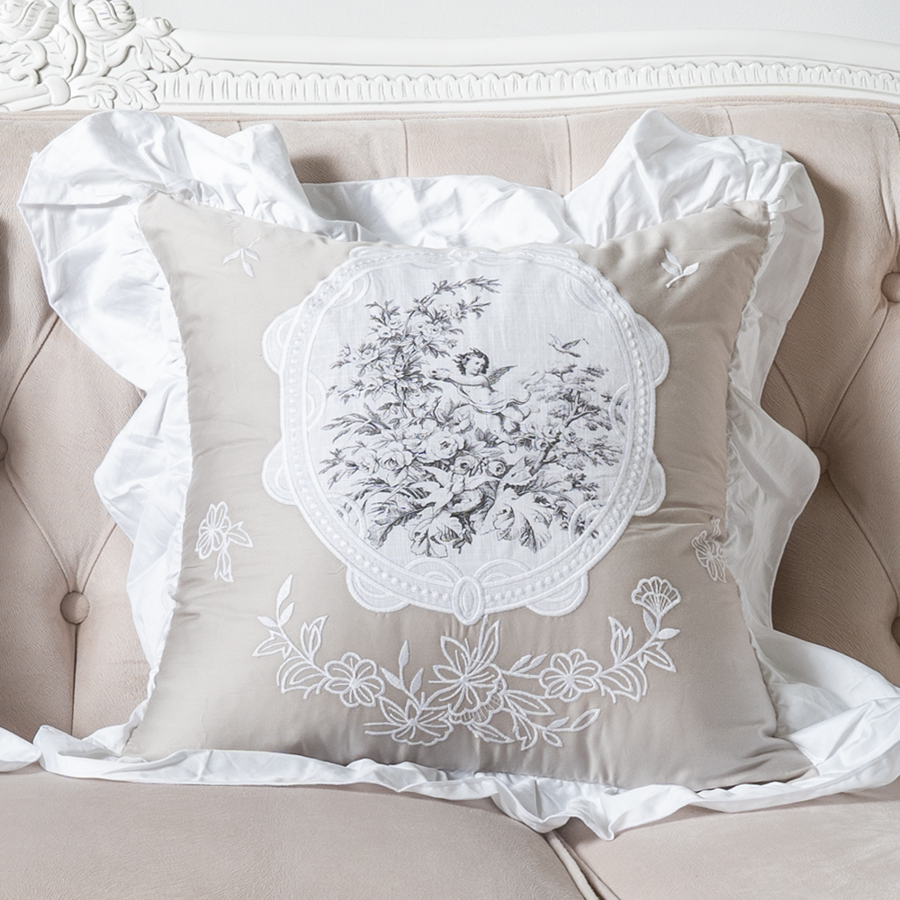 천사 거실 북유럽 쇼파 쿠션 커버 순면 인테리어 2.베이지(솜X), 50cm x 50cm