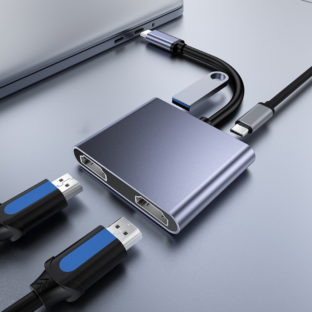 아모란나 C타입 듀얼 모니터 분배기 HDMI 컨버터 MST 허브 4in1 이미지 3