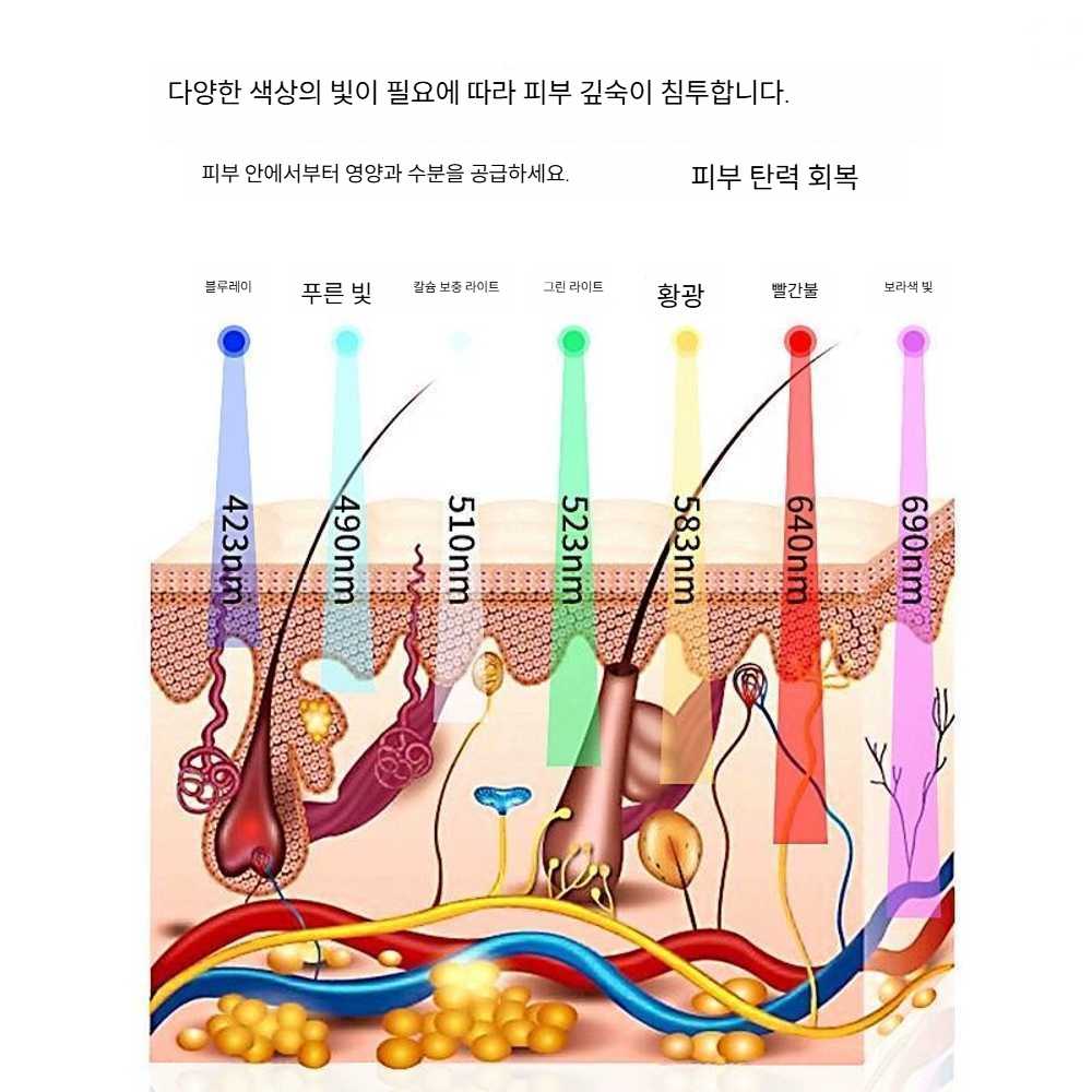 고캠프 화이트태닝기계 관리기 화이트닝 LED 얼굴 온냉분무 기능이 있는 백색 분광기 - 상세 이미지 5