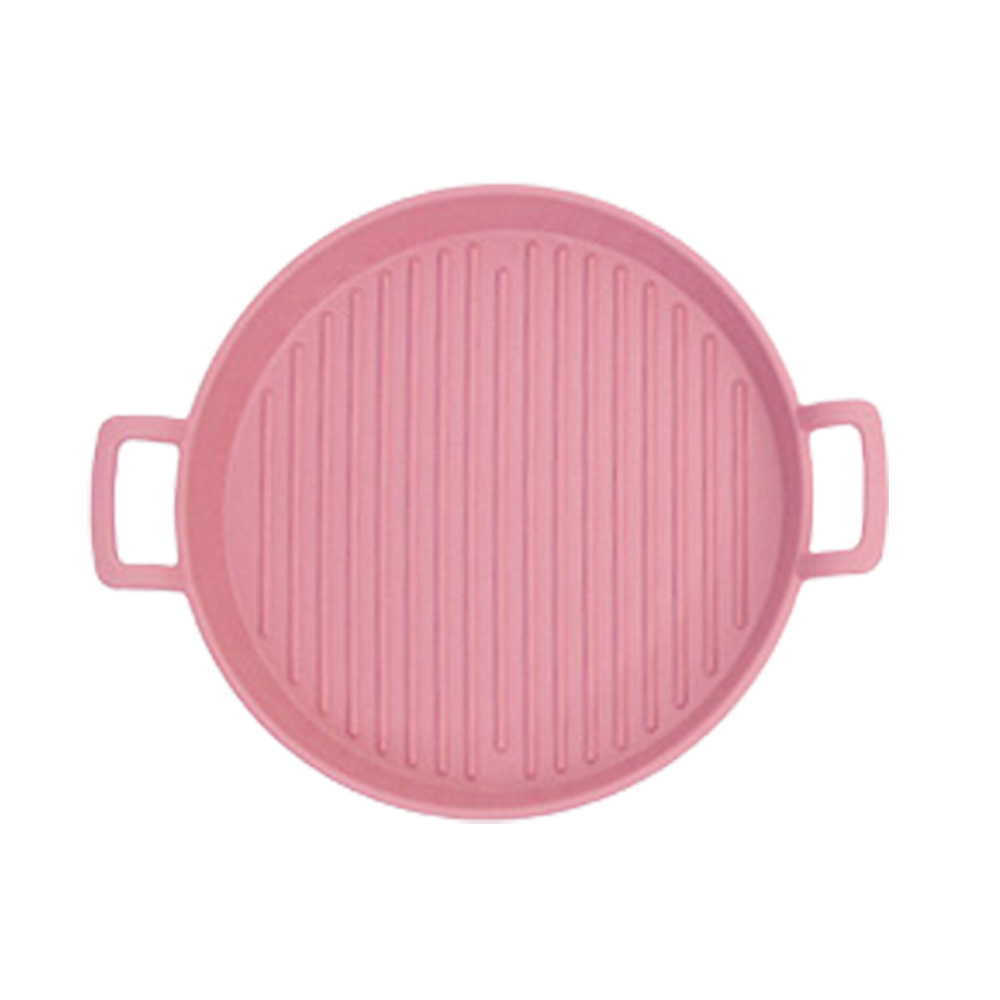손잡이 앞접시 플라스틱 그릇 원형 캠핑 접시 1개, 19cm, 핑크