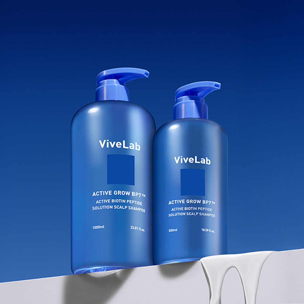 바이브랩 액티브 비오틴 펩타이드 쿨링 파랑 탈모샴푸 550ml, 2개