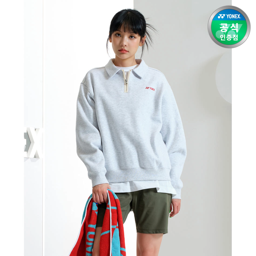 요넥스 243TL004U 배드민턴 긴팔 맨투맨 티셔츠 남녀공용 24FW - 메인 이미지