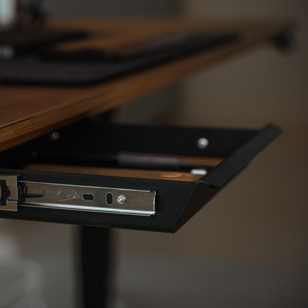 오프레임 스틸슬림서랍장 책상 수납정리함 책상 히든 서랍 트레이 3단 슬라이딩 서랍 이미지 2