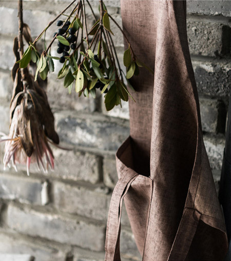 고급컬러모던앞치마 7895 커피색 블루 택1 길이조절 업소용 주방 방수 원피스 바리스타