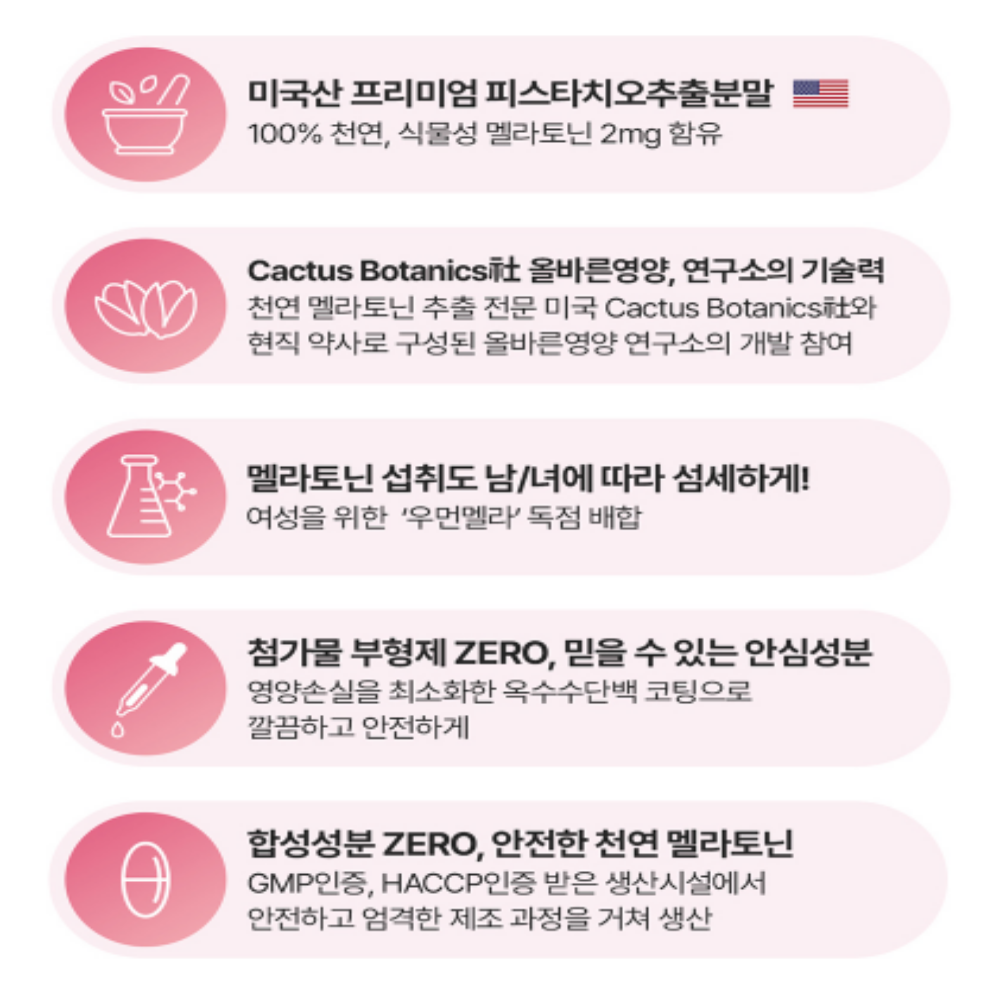 식물성 여성 멜라토닌 트립토판 세로토닌 - 상세 이미지 3