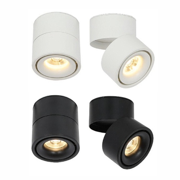 LED 로사 COB 직부등 12W 화이트 블랙 조명 - 상품 이미지
