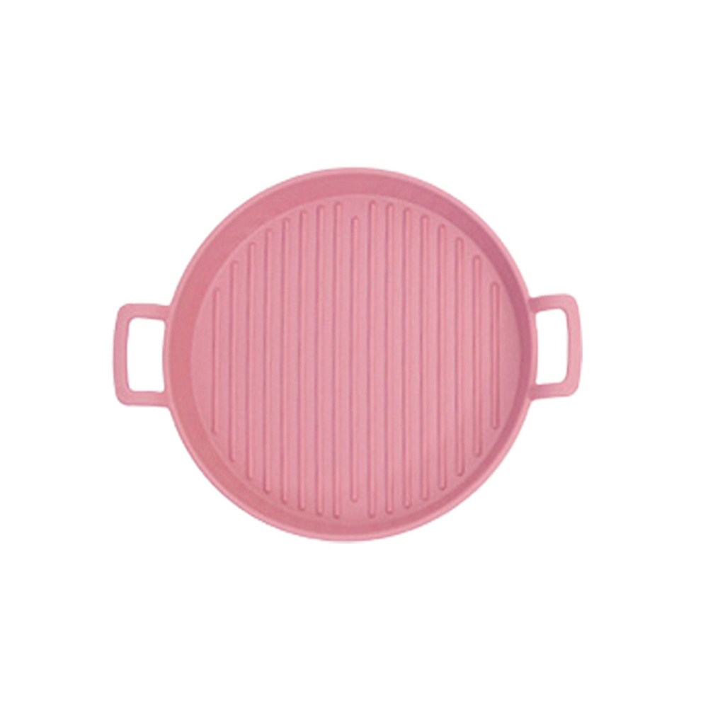 손잡이 앞접시 플라스틱 그릇 원형 캠핑 접시 1개, 16cm, 핑크