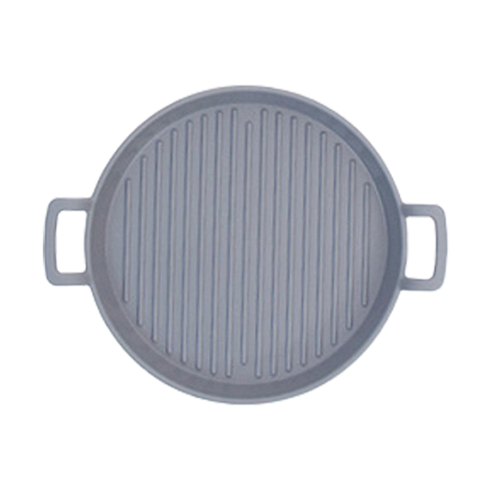 손잡이 앞접시 플라스틱 그릇 원형 캠핑 접시 1개, 19cm, 그레이