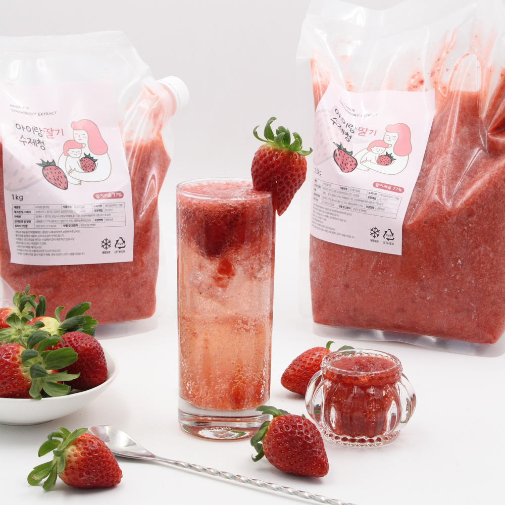 아이랑 수제 딸기청 과일라떼 수제청 카페 1kg 2.5kg
