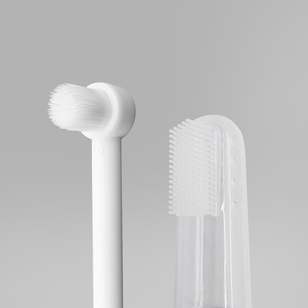 페노비스 고양이 강아지 칫솔 구취 치석제거 초미세모 손가락 실리콘 2종 세트 오랄브러쉬