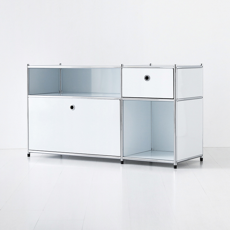 심플리 2x2 수납장 2문 BC615 1168mmx400mmx640mm, 2단, 퓨어화이트 9175.3119 - 상세 이미지 2