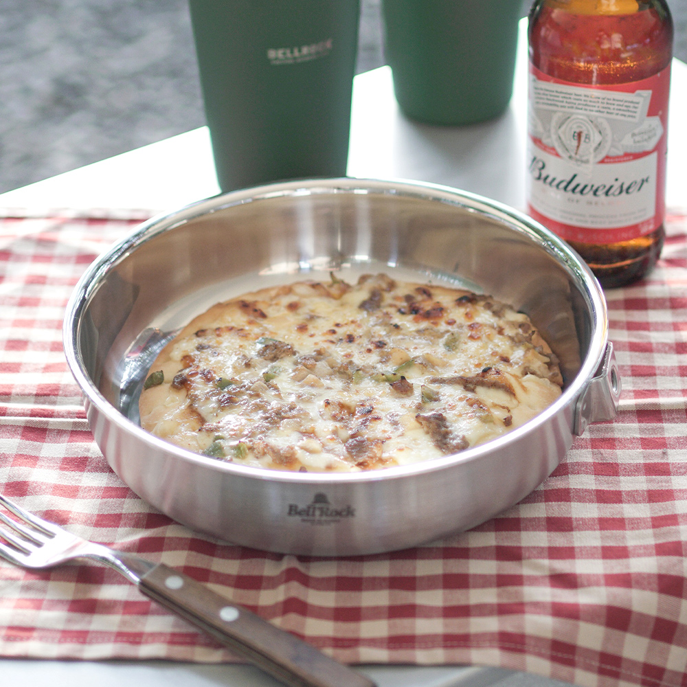 벨락 24cm 스텐 프라이팬+전용 케이스+우드 손잡이 세트