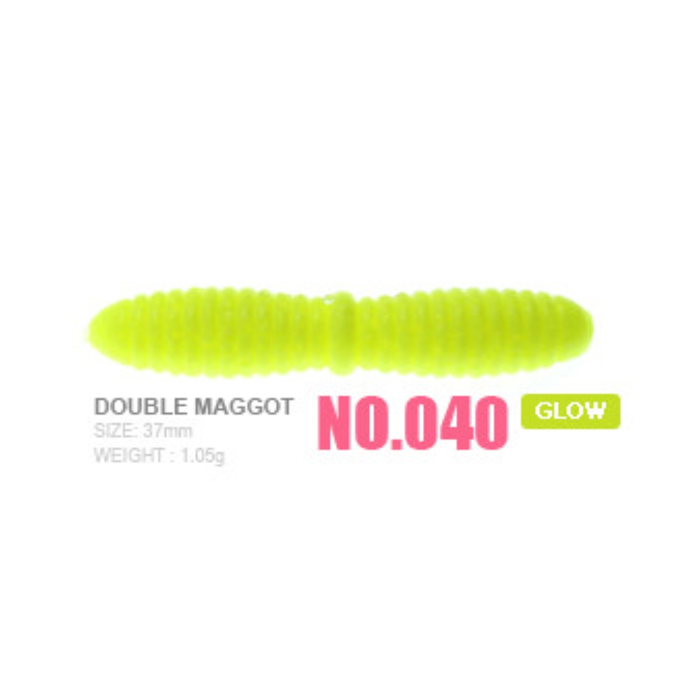 캣츠크로우 더블마고트 송어미끼 꺽지웜 040 차트 글로우, 3.8cm(1.5인치) - 상세 이미지 2